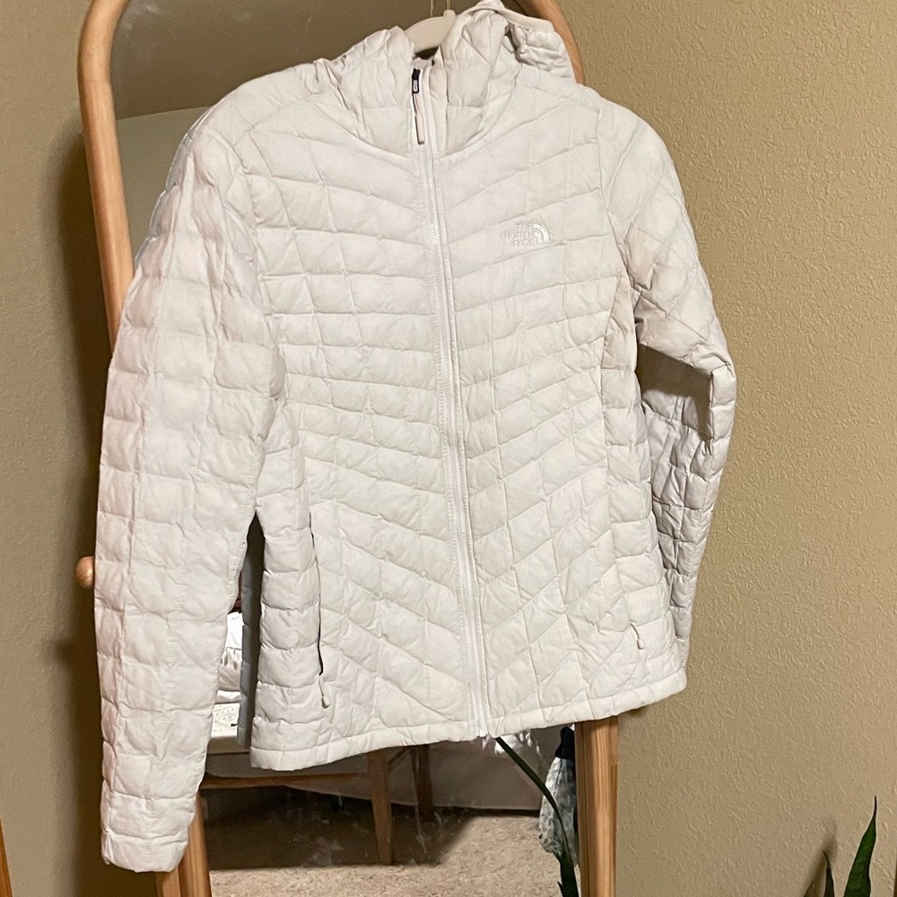 The North Face White Hooded Jacket Slim Fit